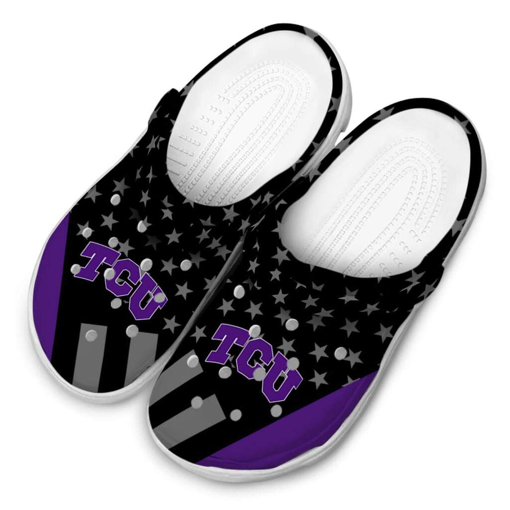 TCU Horned Frogs Stellar Stripes Theme ClogTVC180168 - Image 4