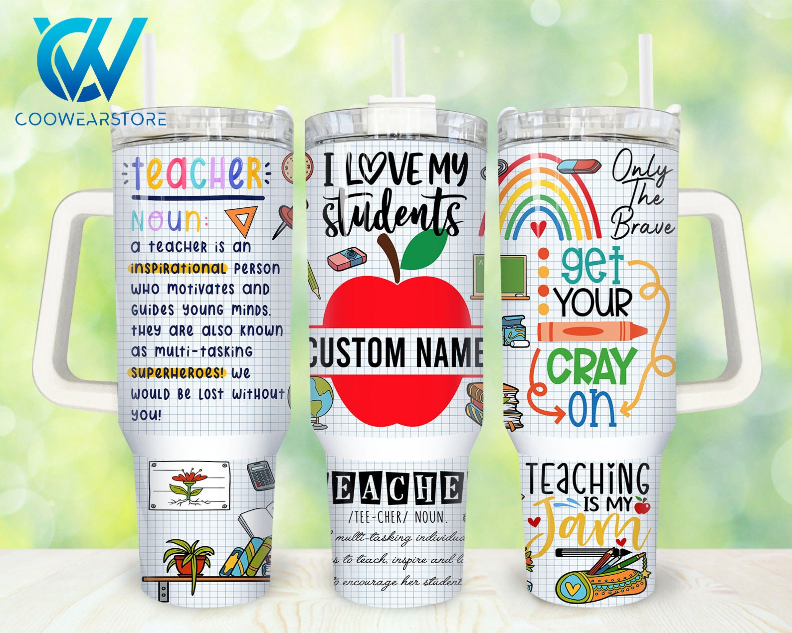 Teacher Affirmations Custom Stanley Cup 40 oz 30 oz Tumbler With HandleTVC2301869