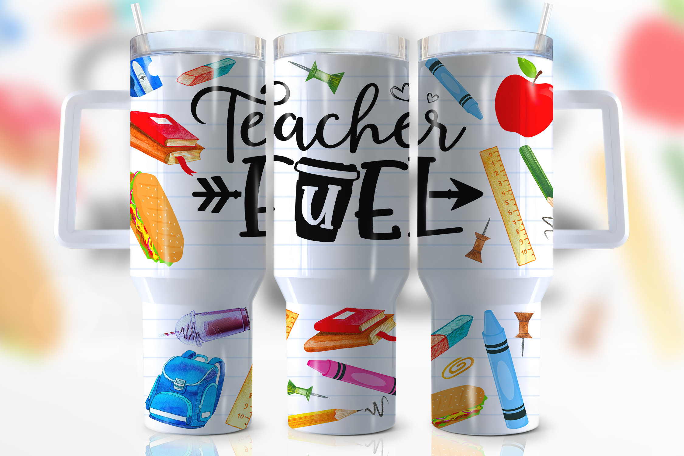 Teacher Fuel Custom Stanley Cup 40 oz 30 oz Tumbler With HandleTVC2301947