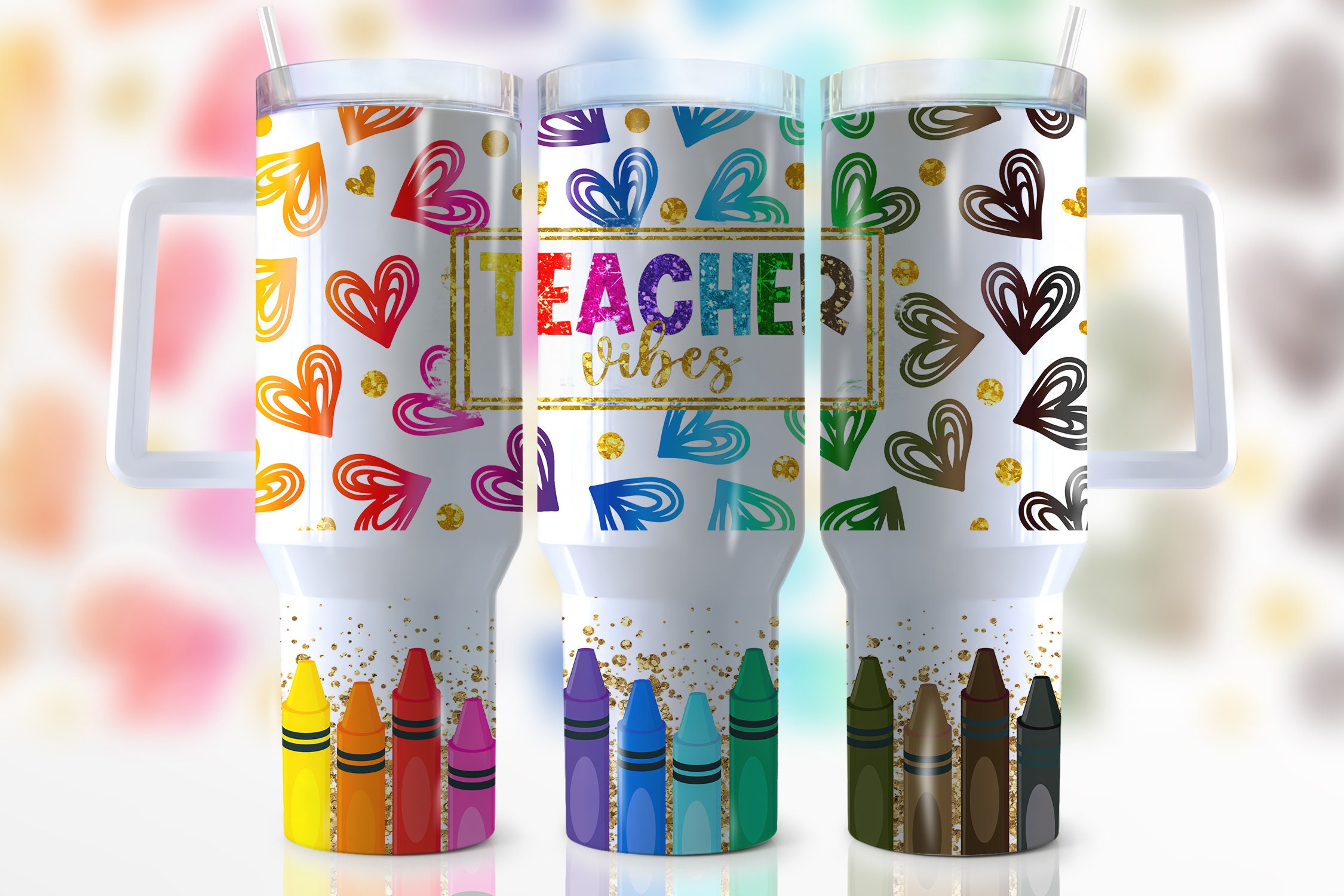Teacher Vibes Custom Stanley Cup 40 oz 30 oz Tumbler With HandleTVC2301941