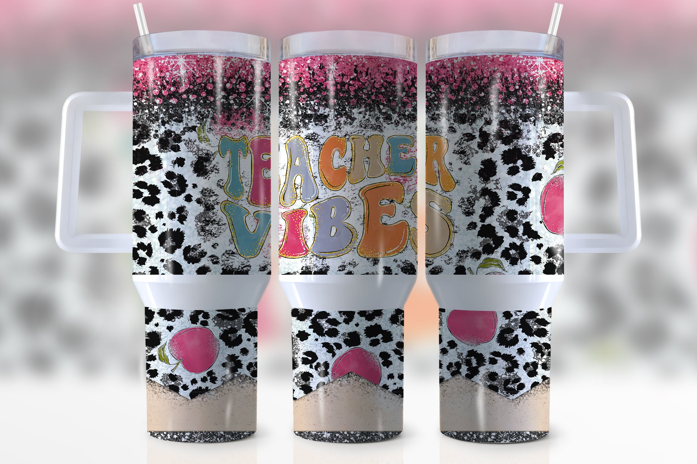 Teacher Vibes Custom Stanley Cup 40 oz 30 oz Tumbler With HandleTVC2301950