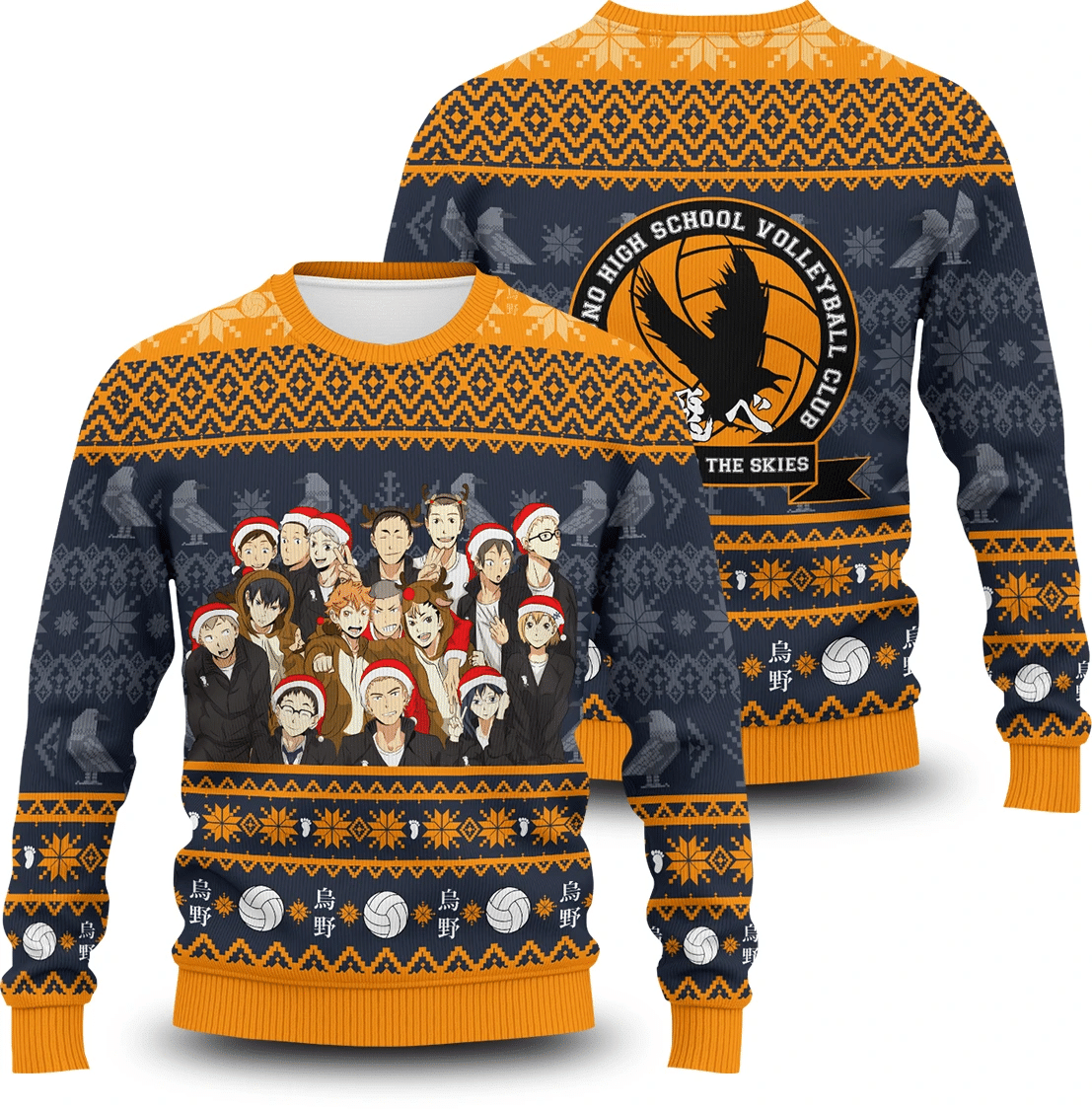 Team Crow Ugly Christmas Sweater Adult 3D Funny Matching for family