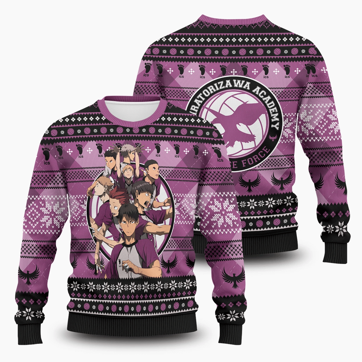 Team Eagle Ugly Christmas Sweater Adult 3D Funny Matching for family