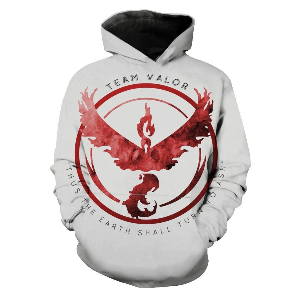 Team Valor Pokemon Go 3D All Over Print Hoodie, Zip Hoodie