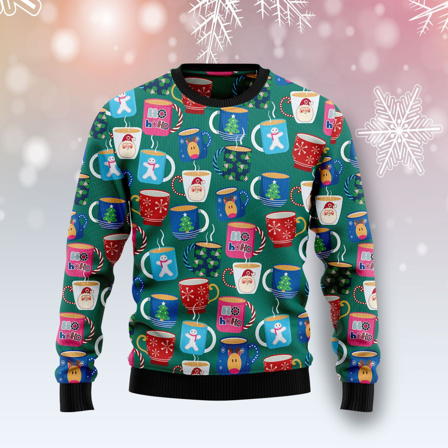 Teapot Christmas Group Ugly Christmas Sweater Adult 3D Funny Matching for family
