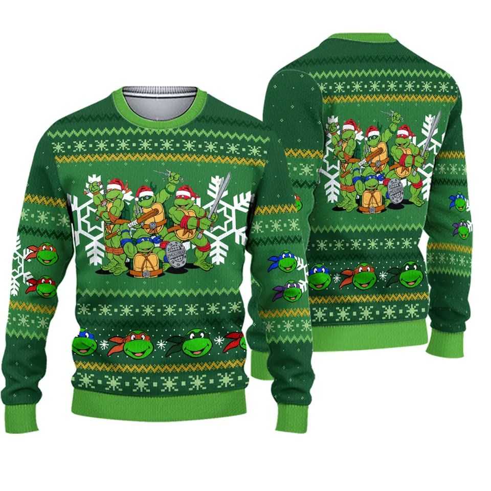 Teenage Mutant Ninja Turtle TMNT Ugly Christmas Sweater