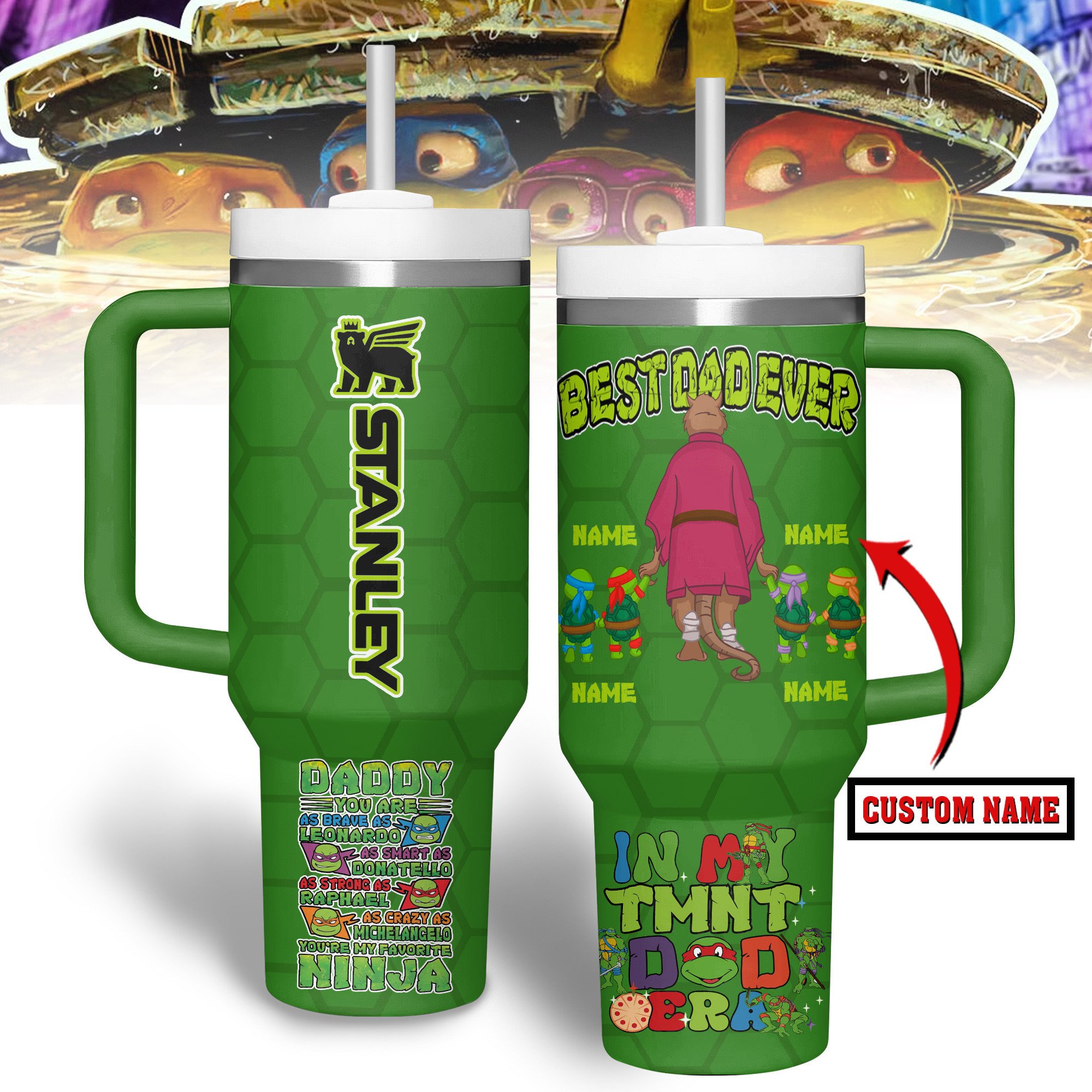 Teenage Mutant Ninja Turtles Movies Custom Stanley Cup 40 oz 30 oz Tumbler With HandleTVC2301244