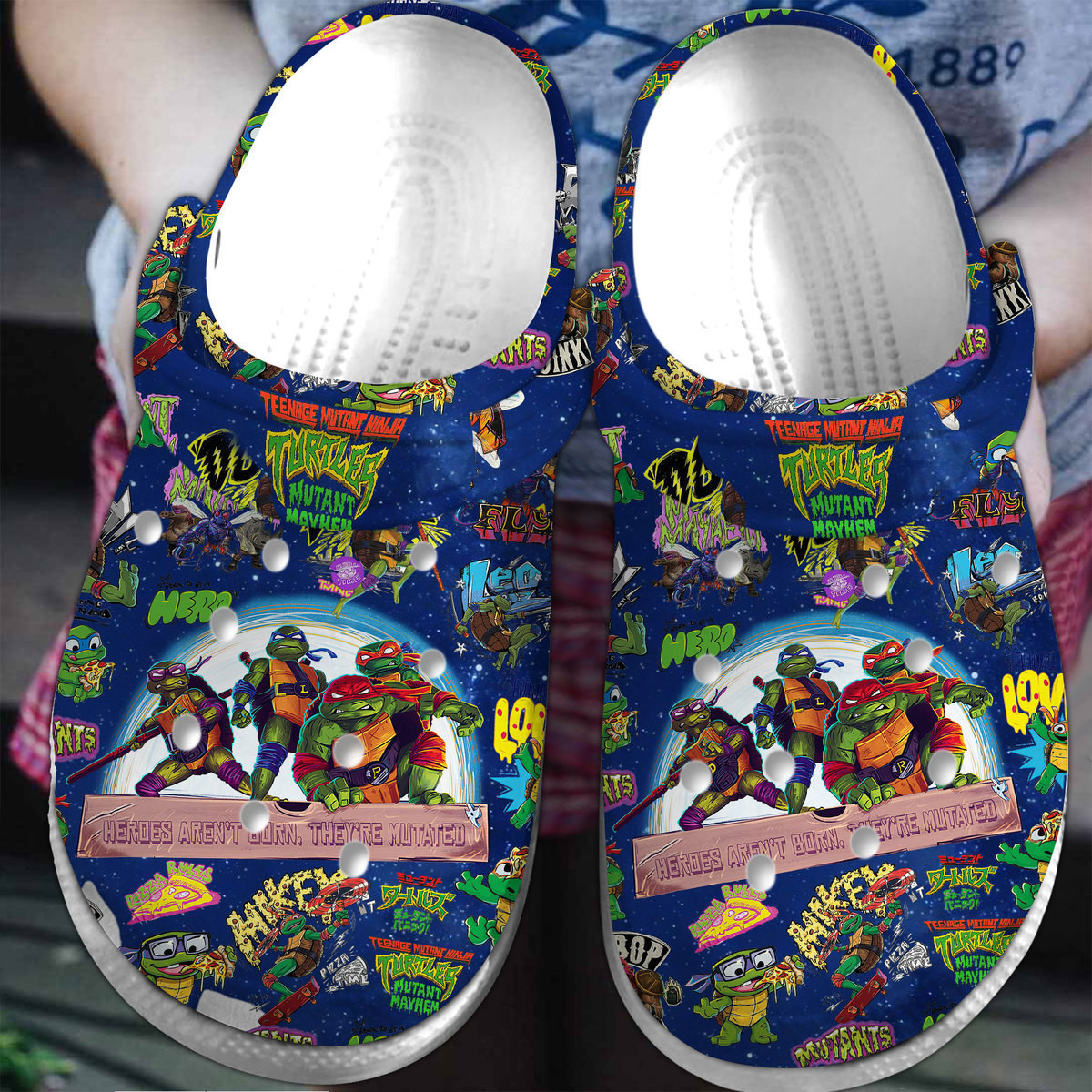 Teenage Mutant Ninja Turtles TV Series Crocs Crocband Clogs Shoes Comfortable For Men Women and Kids