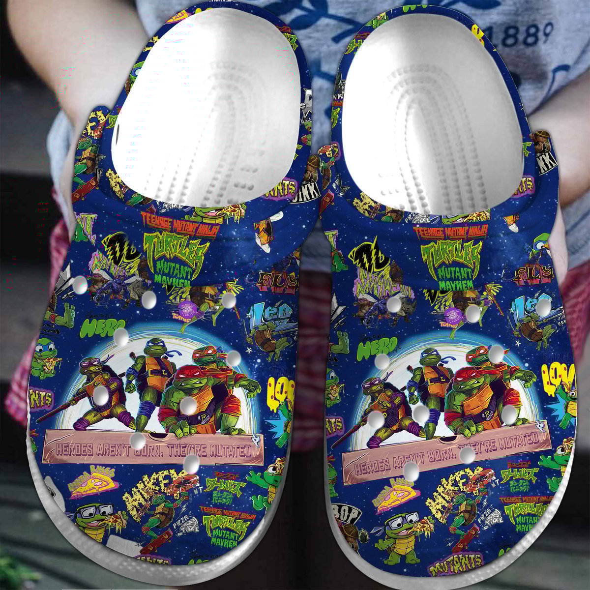 Teenage Mutant Ninja Turtles TV Series Crocs Crocband Clogs Shoes Comfortable For Men Women and Kids