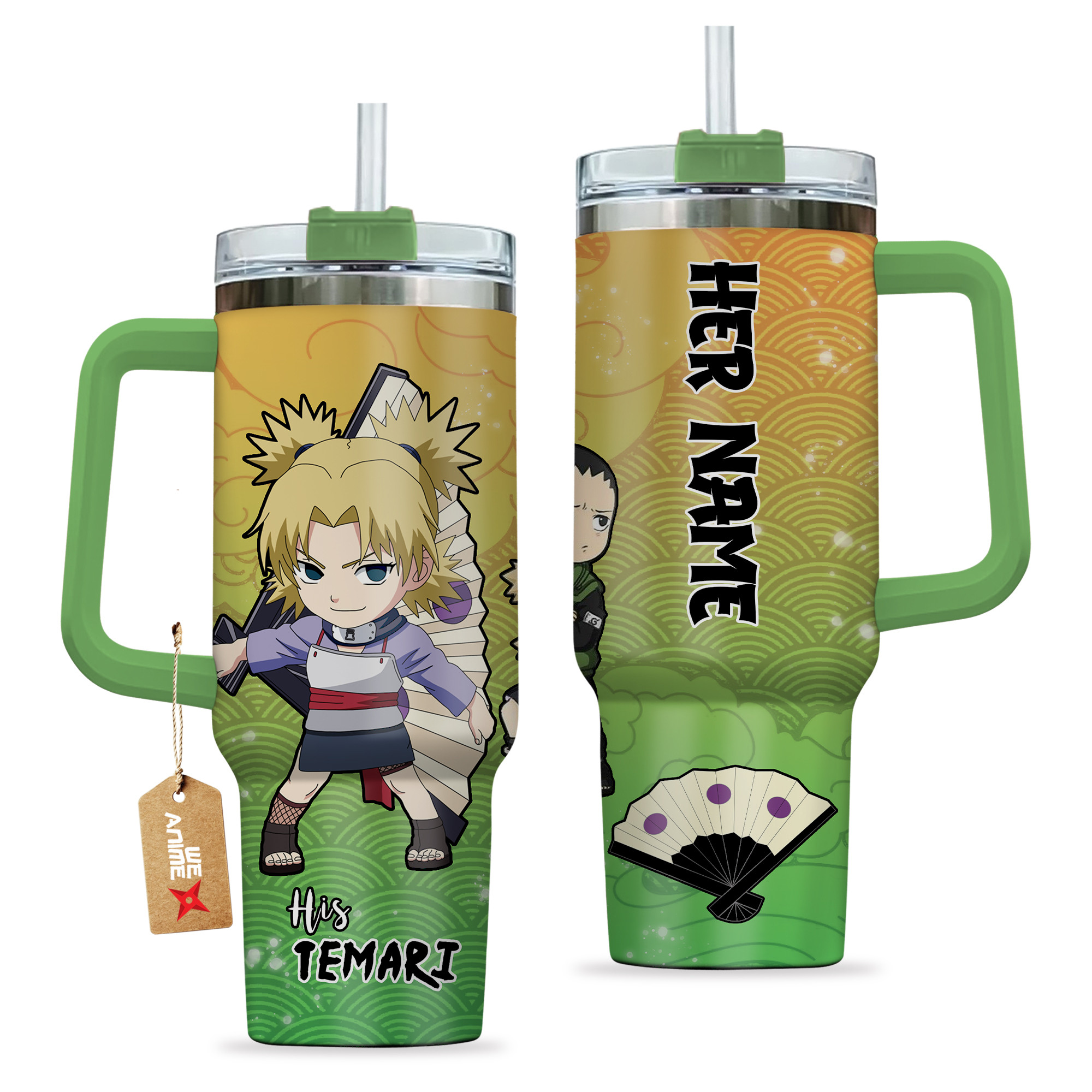 Temari Naruto Anime Valentine Custom Stanley Cup 40 oz 30 oz Tumbler With HandleTVC2301168 - Image 2