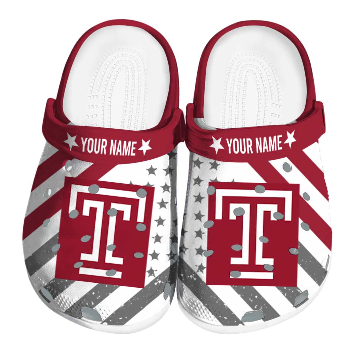 Temple Owls NCAA Sport Crocs Crocband Clogs Shoes Comfortable For Men Women and Kids