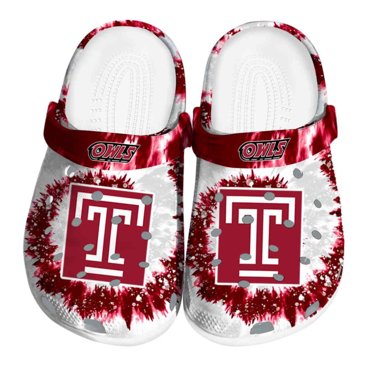 Temple Owls NCAA Sport Crocs Crocband Clogs Shoes Comfortable For Men Women and Kids