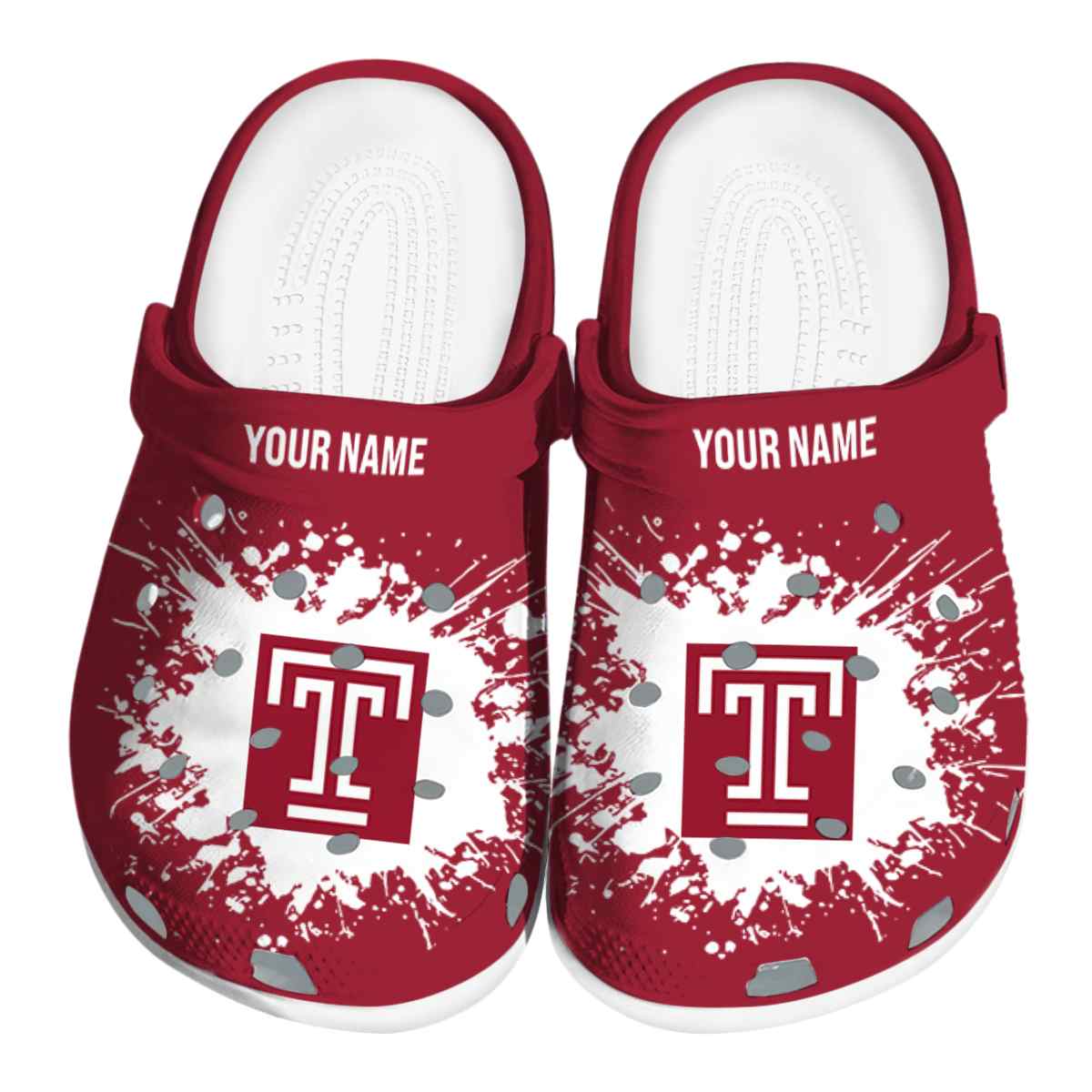Temple Owls NCAA Sport Crocs Crocband Clogs Shoes Comfortable For Men Women and Kids