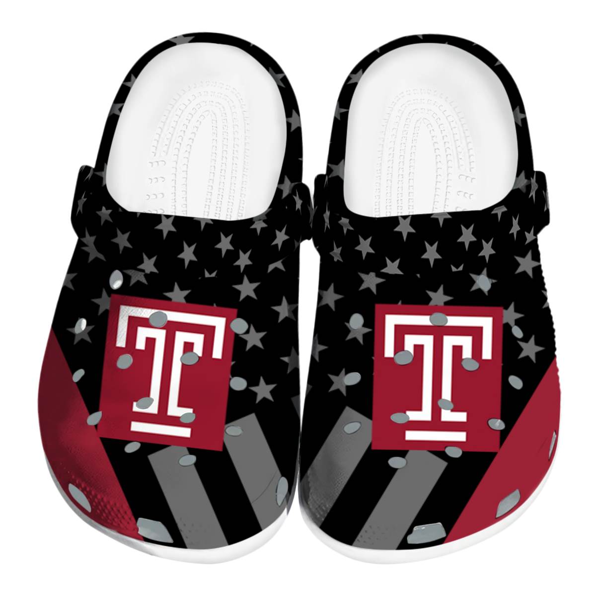 Temple Owls NCAA Sport Crocs Crocband Clogs Shoes Comfortable For Men Women and Kids