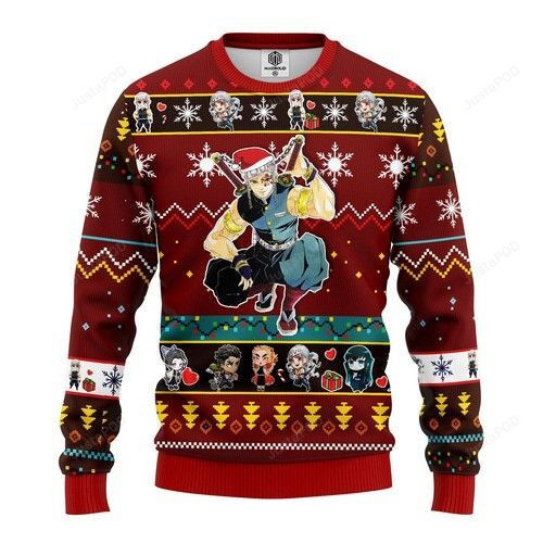 Tengen Uzui Demon Slayer For Anime Lovers Ugly Christmas Sweater Adult 3D Funny Matching for family
