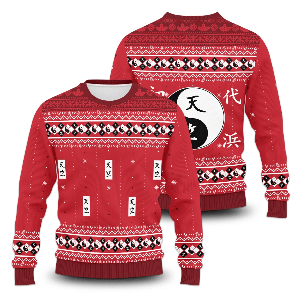Tenjiku Xmas Ugly Christmas Sweater Adult 3D Funny Matching for family