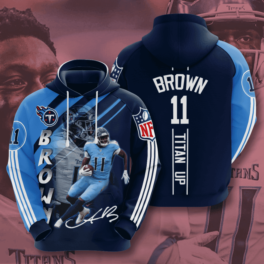 Tennessee Titans AJ Brown 3D All Over Print Hoodie, Zip Hoodie