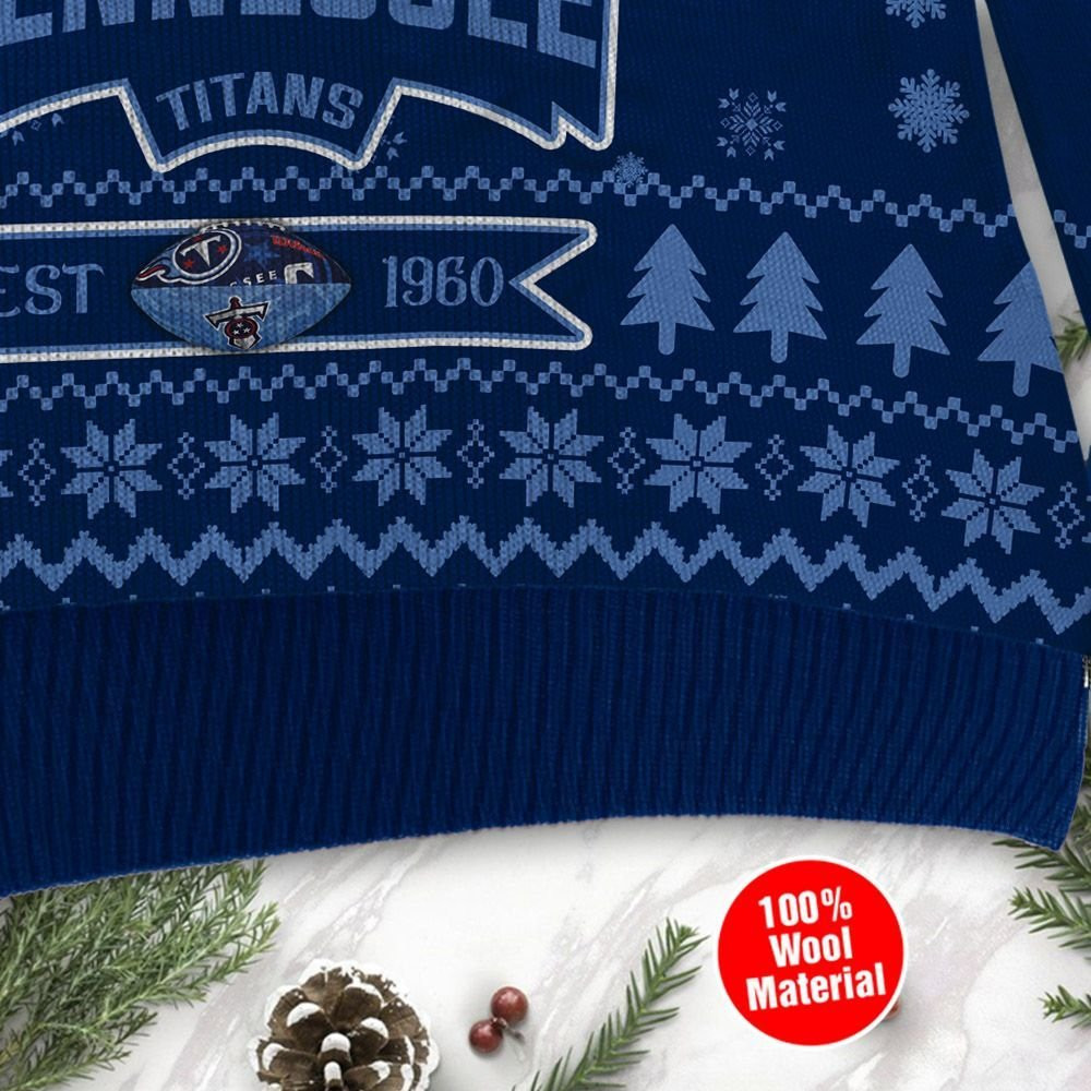 Tennessee Titans Cute Baby Yoda Grogu Holiday Party Ugly Christmas Sweater Adult 3D Funny Matching for family - Image 4