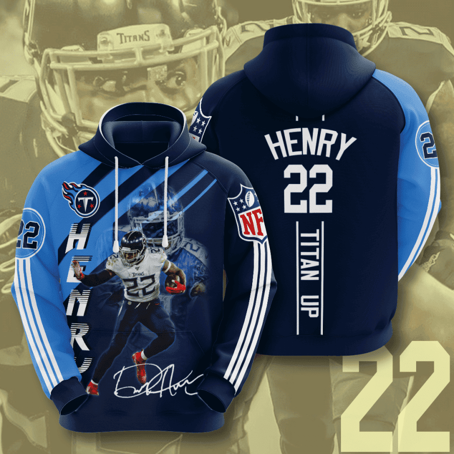 Tennessee Titans Derrick Henry 3D All Over Print Hoodie, Zip Hoodie