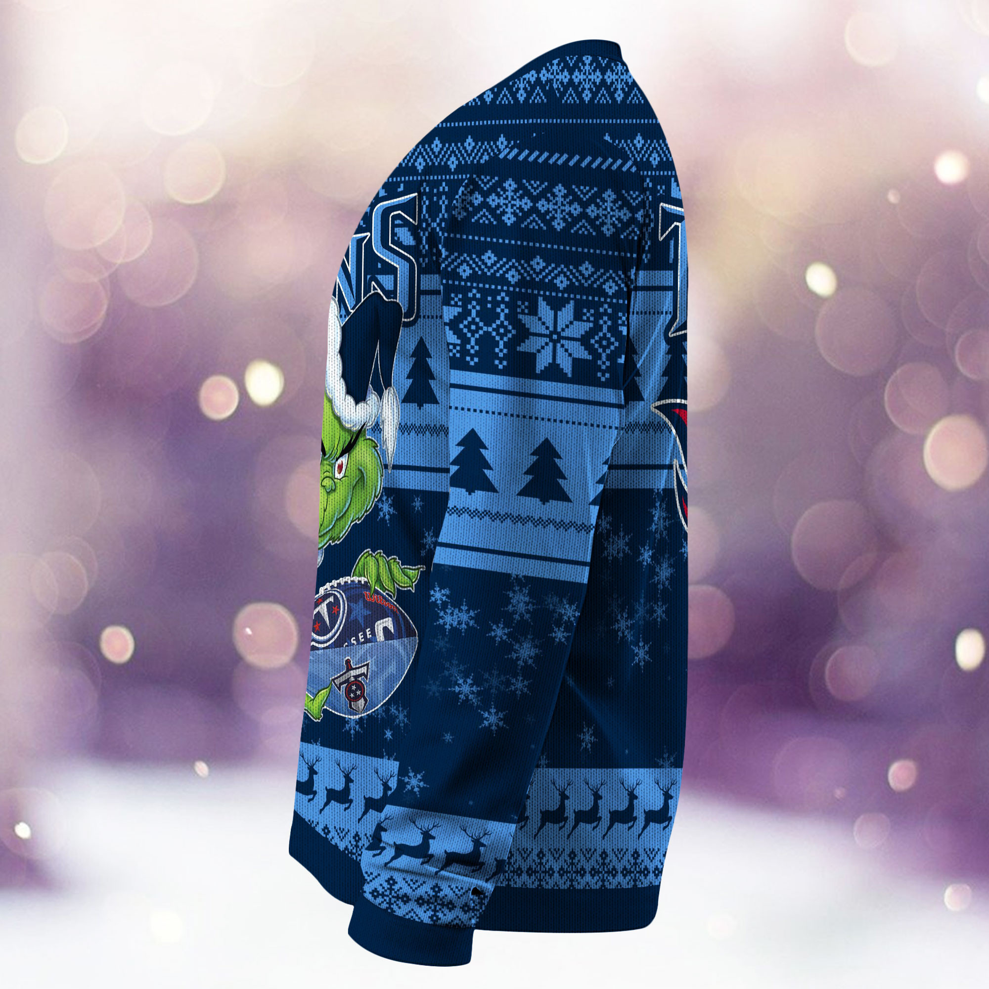 Tennessee Titans Grinch Ugly Christmas Sweater Adult 3D Funny Matching for family - Image 4