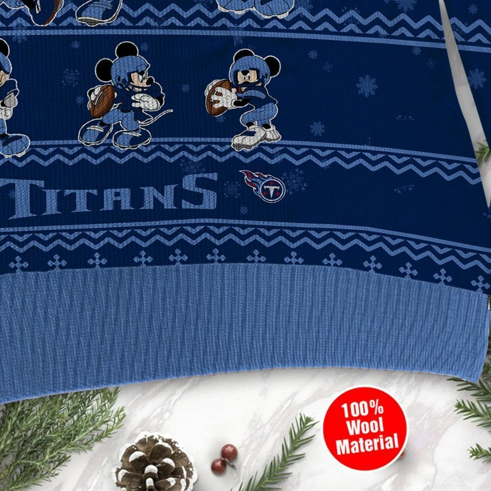 Tennessee Titans Mickey Mouse Ugly Christmas Sweater Adult 3D Funny Matching for family - Image 4