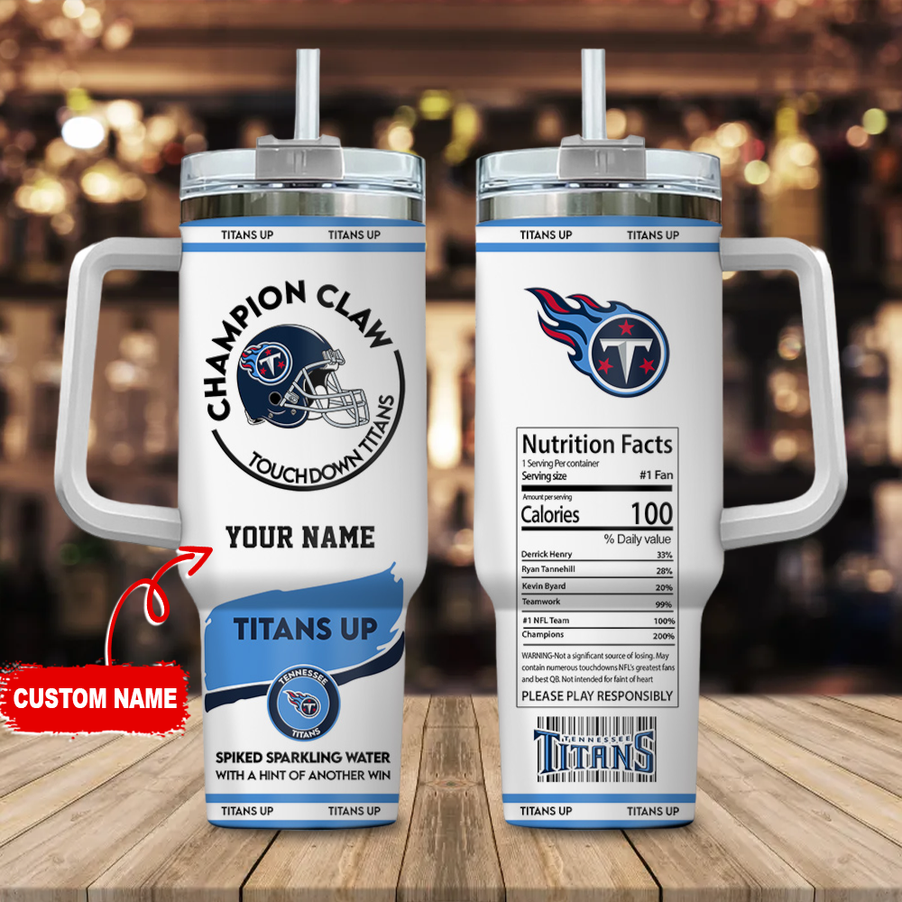 Tennessee Titans NFL Champion Claw Custom Stanley Cup 40 oz 30 oz Tumbler With HandleTVC230131
