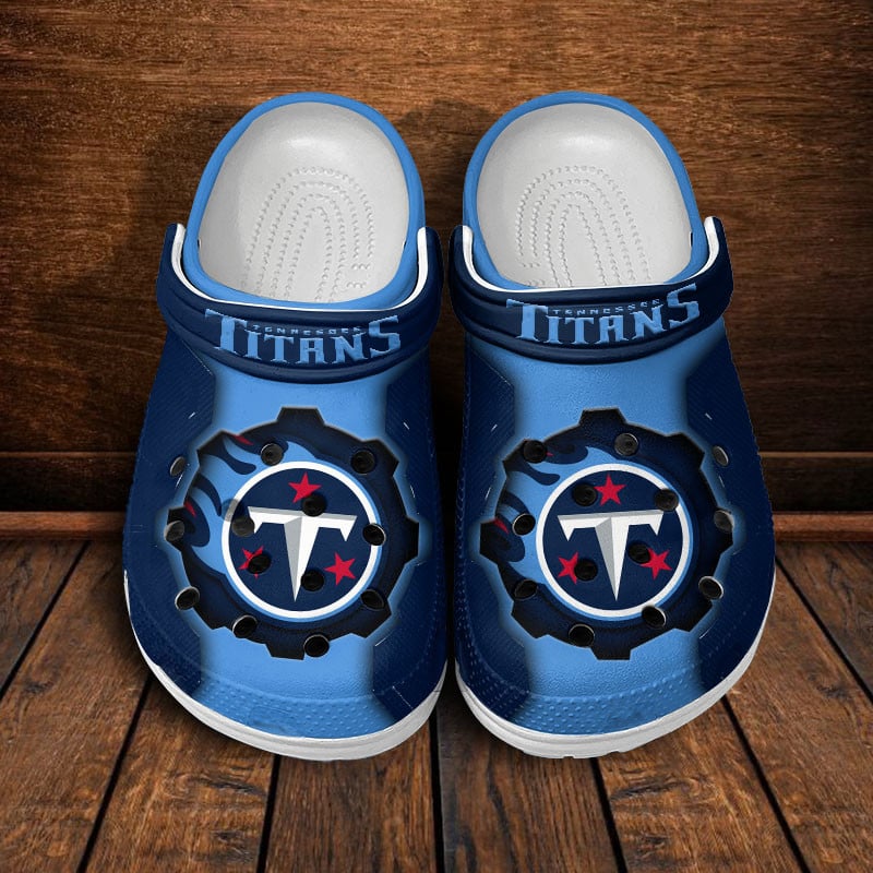 Tennessee Titans NFL Crocs Crocband Clogs Shoes Comfortable For Men Women and Kids