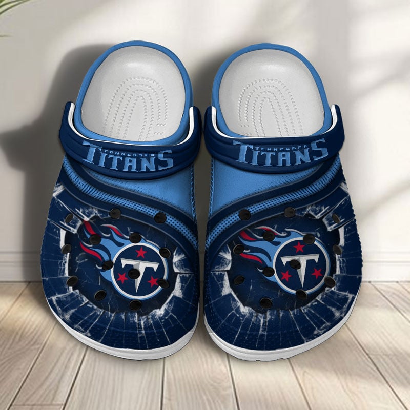 Tennessee Titans NFL Crocs Crocband Clogs Shoes Comfortable For Men Women and Kids