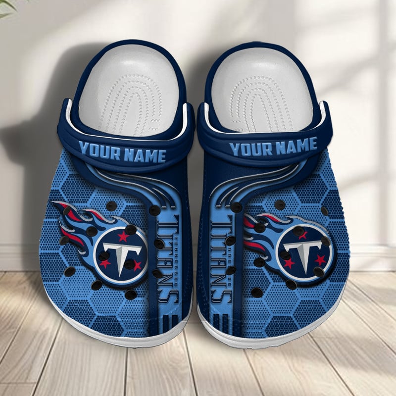 Tennessee Titans NFL Crocs Crocband Clogs Shoes Comfortable For Men Women and Kids