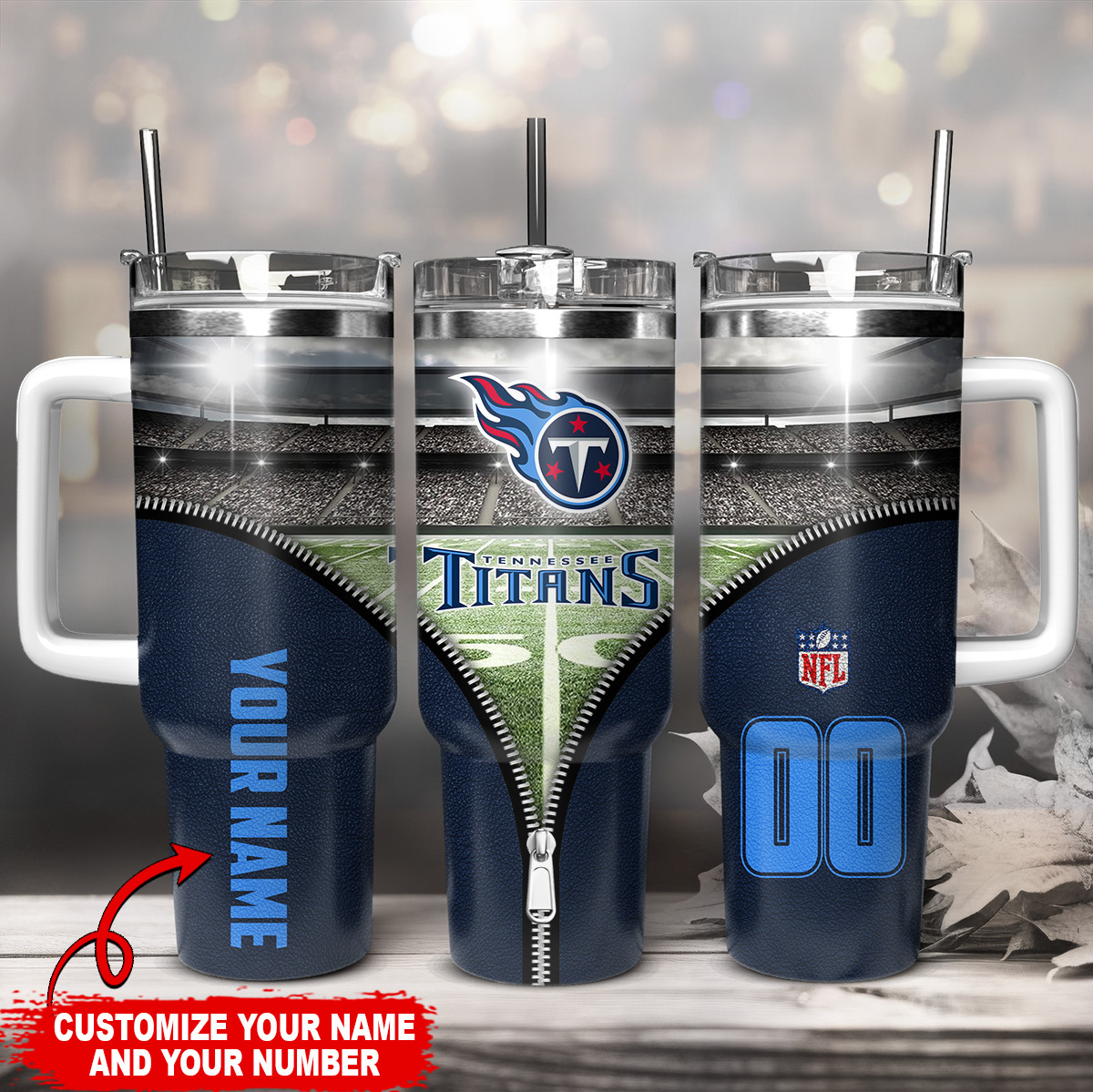 Tennessee Titans NFL Custom Stanley Cup 40 oz 30 oz Tumbler With HandleTVC230140