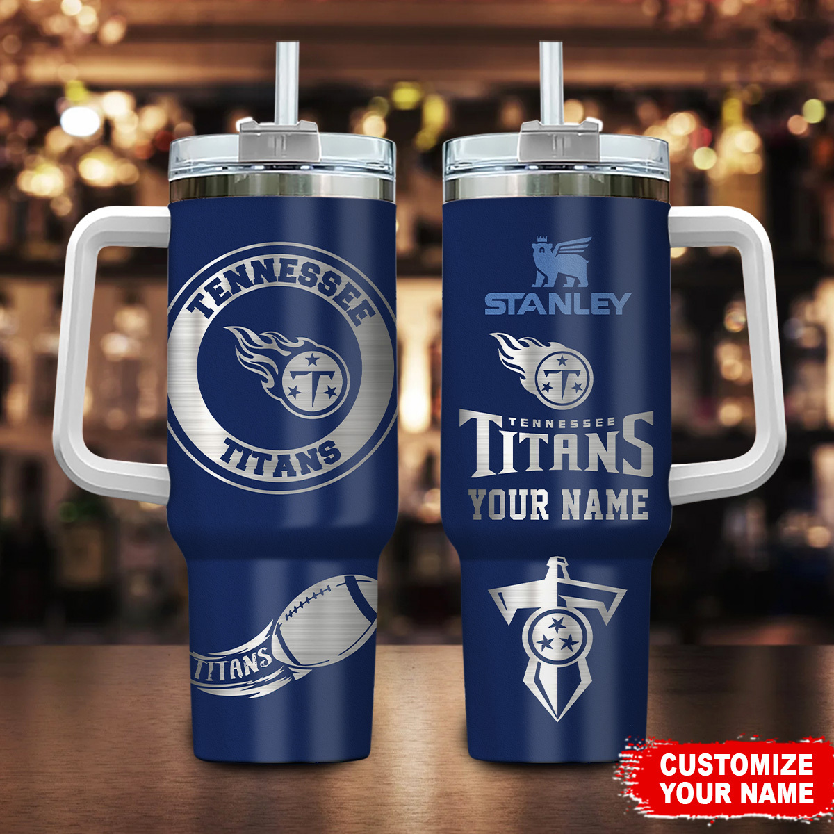 Tennessee Titans NFL Custom Stanley Cup 40 oz 30 oz Tumbler With HandleTVC230179