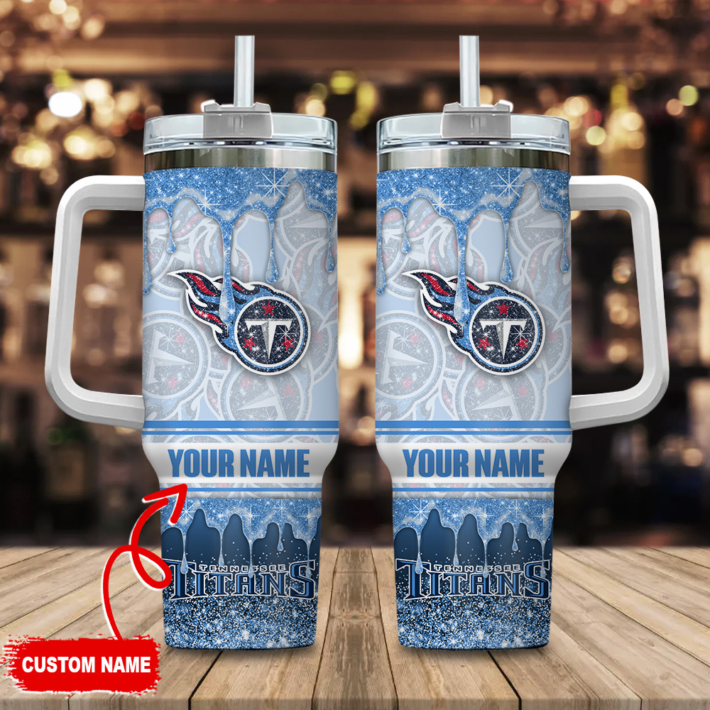 Tennessee Titans NFL Glitter Custom Stanley Cup 40 oz 30 oz Tumbler With HandleTVC230144