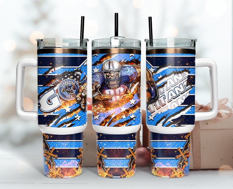 Tennessee Titans NFL Mascot Custom Stanley Cup 40 oz 30 oz Tumbler With HandleTVC2301148