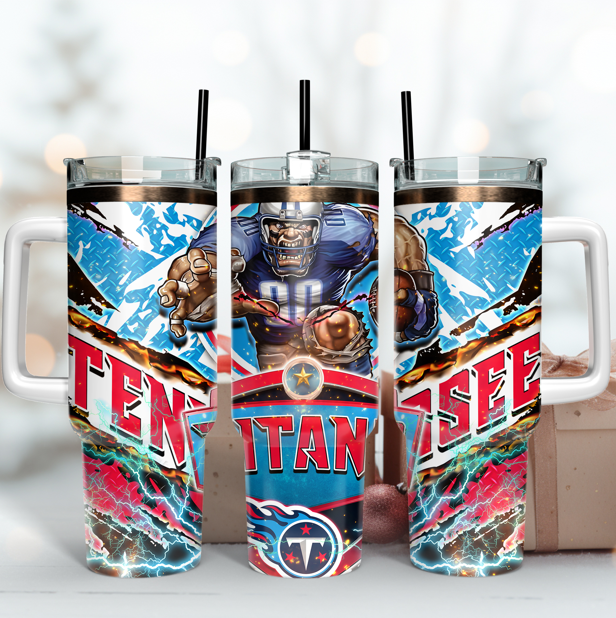 Tennessee Titans NFL Mascot Custom Stanley Cup 40 oz 30 oz Tumbler With HandleTVC2301165