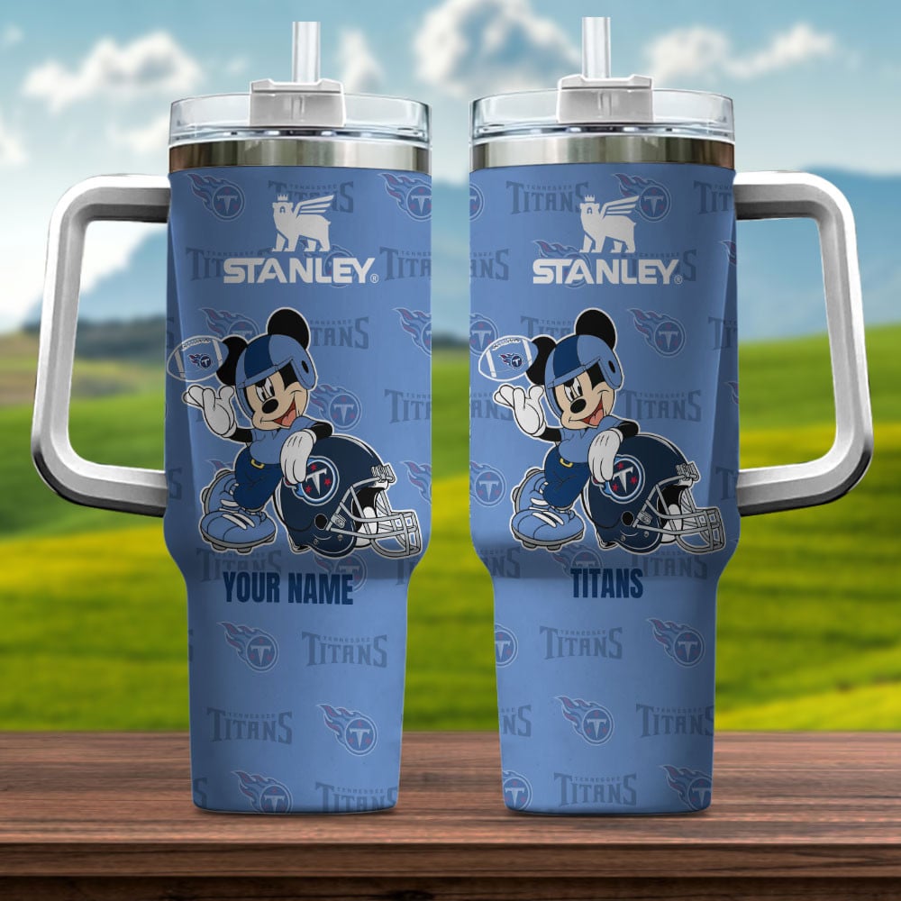 Tennessee Titans NFL Mickey Mouse Custom Stanley Cup 40 oz 30 oz Tumbler With HandleTVC230139