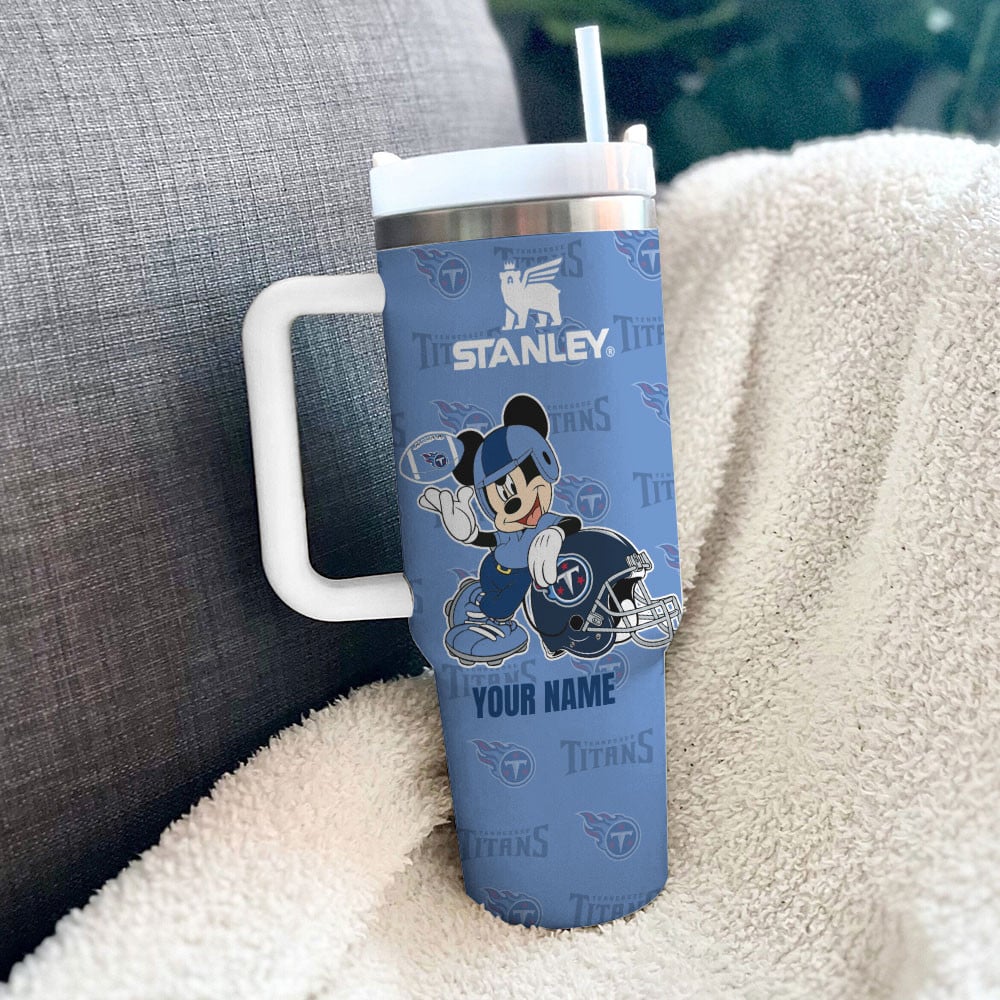 Tennessee Titans NFL Mickey Mouse Custom Stanley Cup 40 oz 30 oz Tumbler With HandleTVC230139 - Image 3