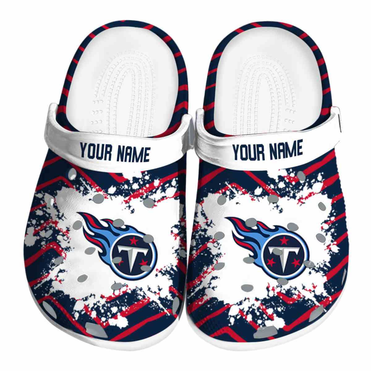 Tennessee Titans NFL Sport Crocs Crocband Clogs Shoes Comfortable For Men Women and Kids