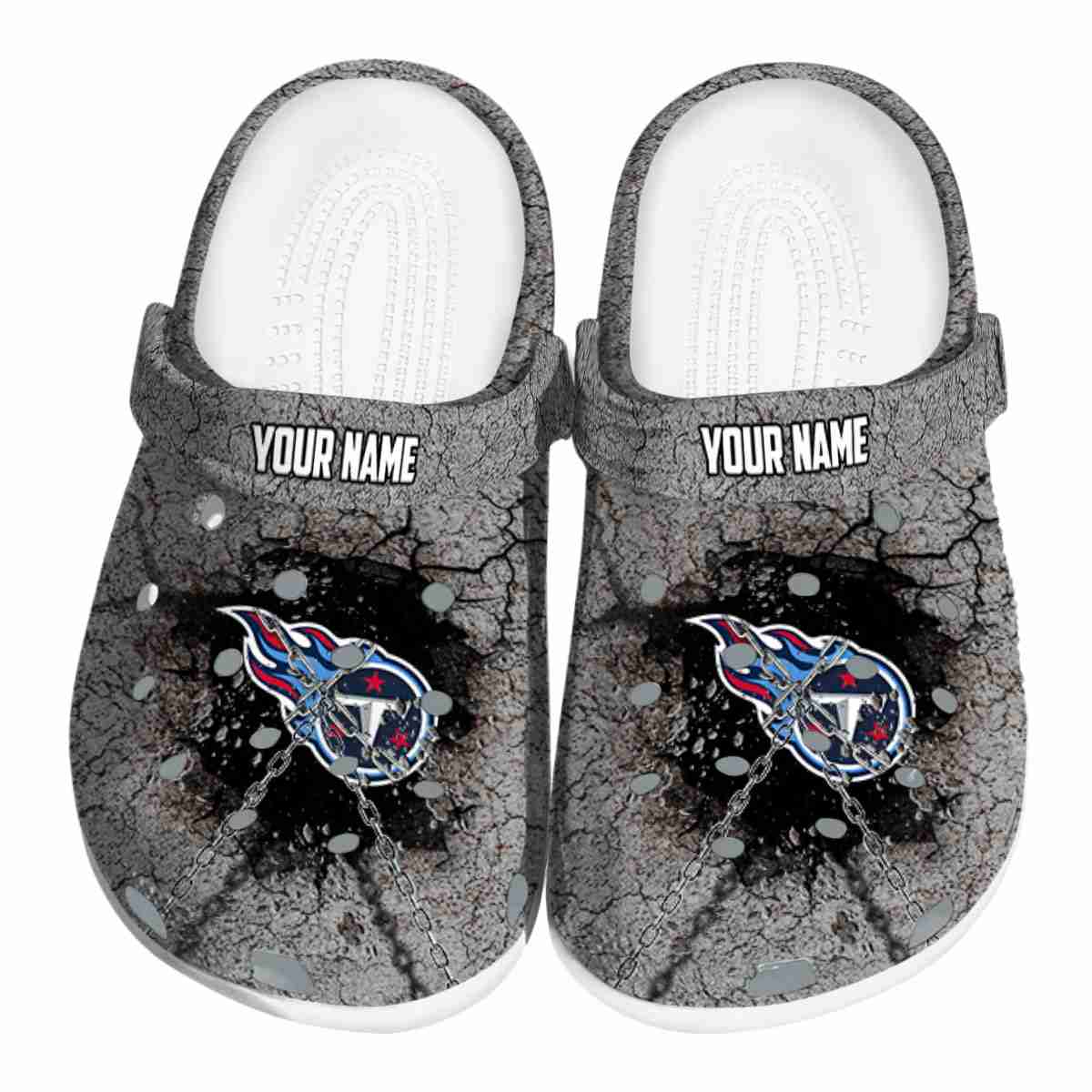 Tennessee Titans NFL Sport Crocs Crocband Clogs Shoes Comfortable For Men Women and Kids