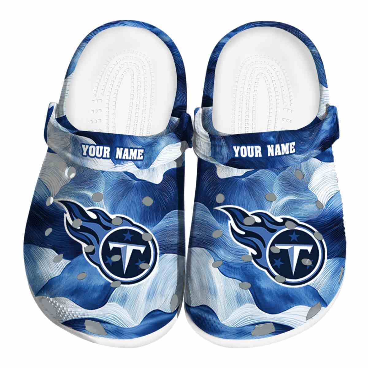 Tennessee Titans NFL Sport Crocs Crocband Clogs Shoes Comfortable For Men Women and Kids