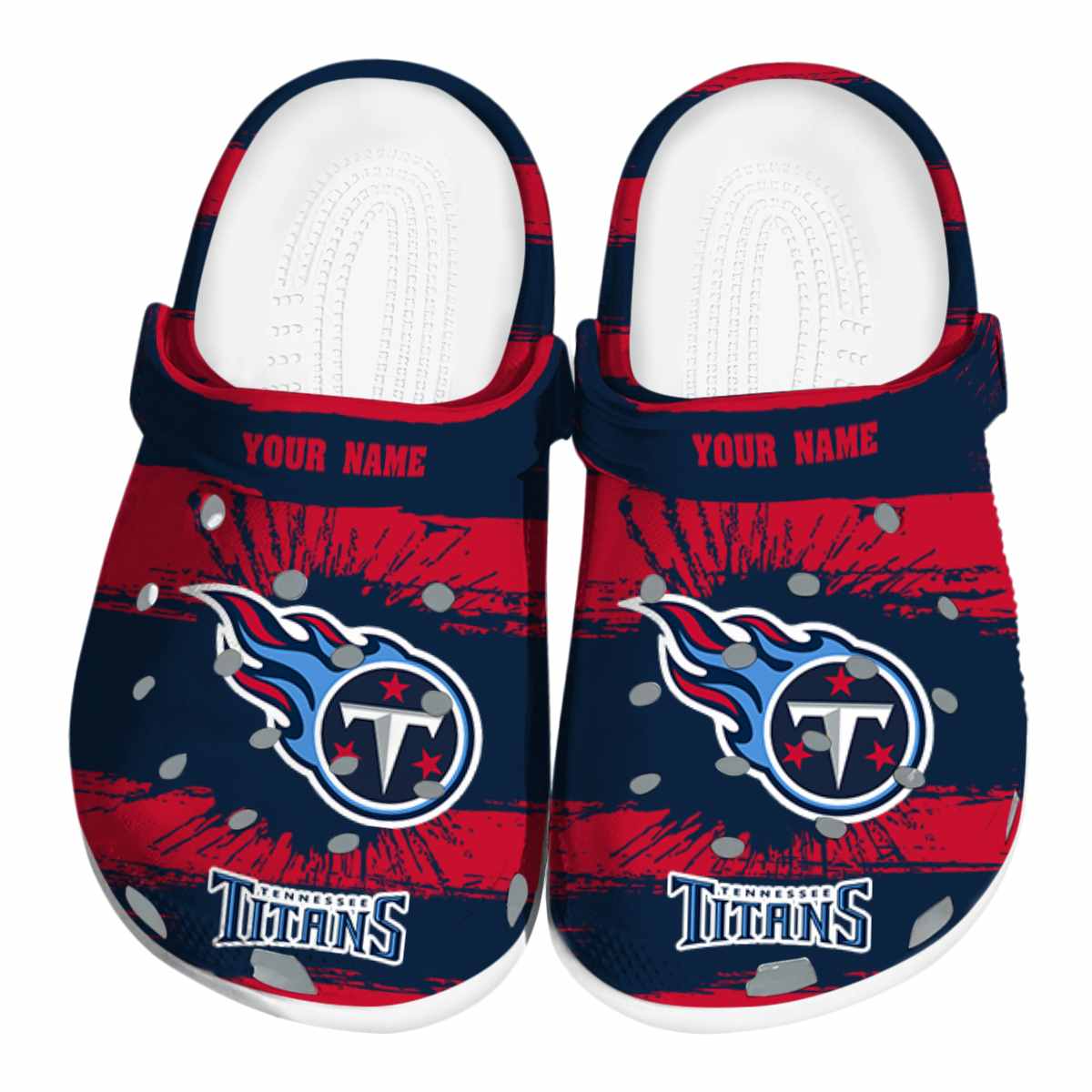 Tennessee Titans NFL Sport Crocs Crocband Clogs Shoes Comfortable For Men Women and Kids