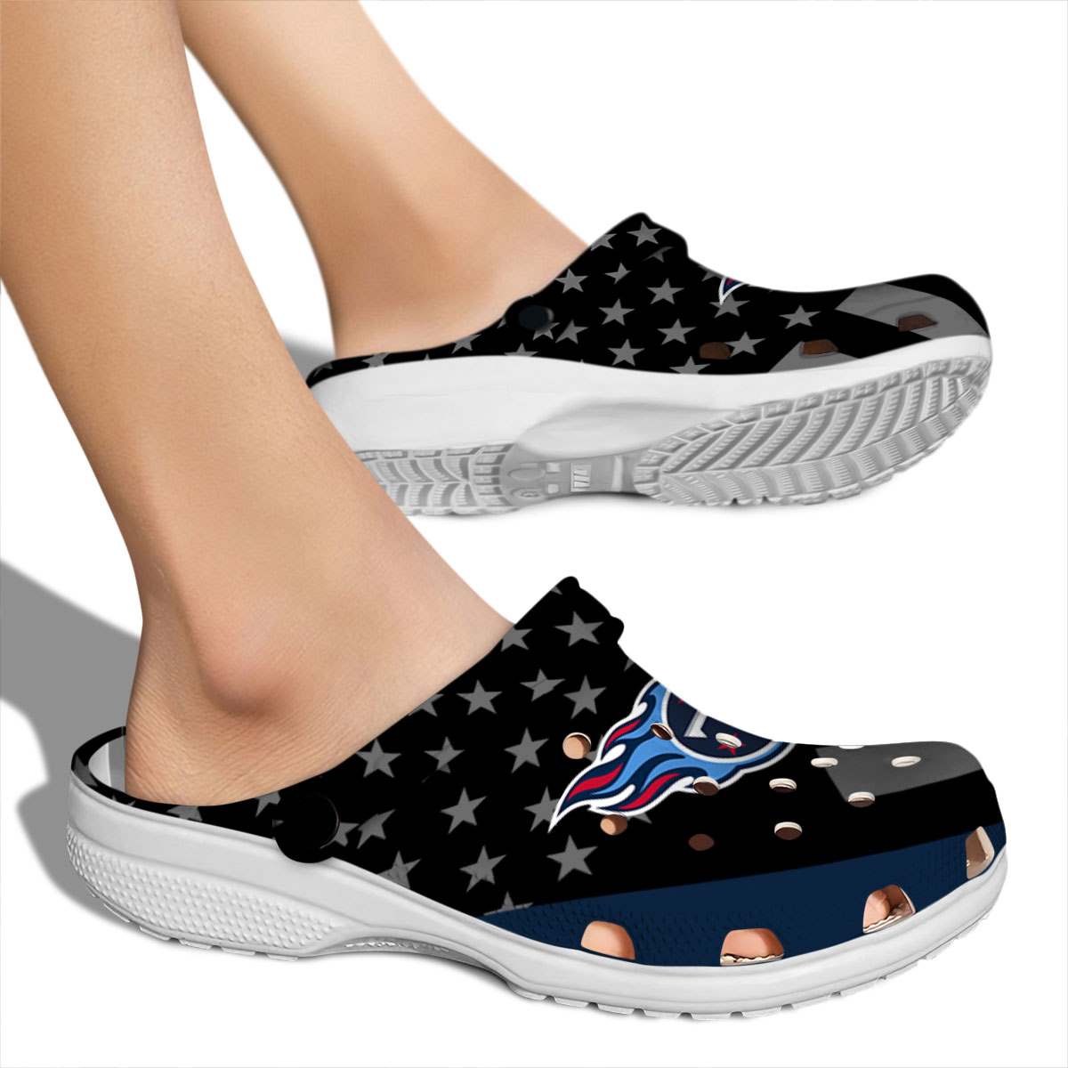 Tennessee Titans NFL Sport Crocs Crocband Clogs Shoes Comfortable For Men Women and Kids - Image 2