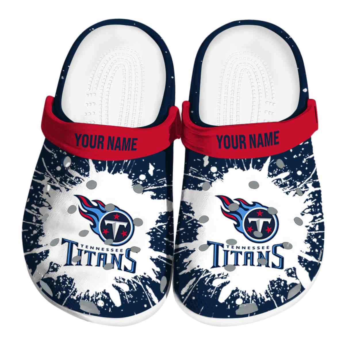 Tennessee Titans NFL Sport Crocs Crocband Clogs Shoes Comfortable For Men Women and Kids