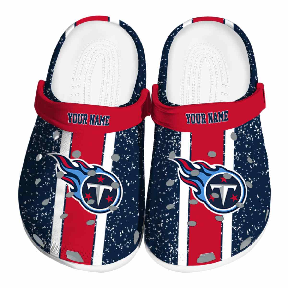 Tennessee Titans NFL Sport Crocs Crocband Clogs Shoes Comfortable For Men Women and Kids