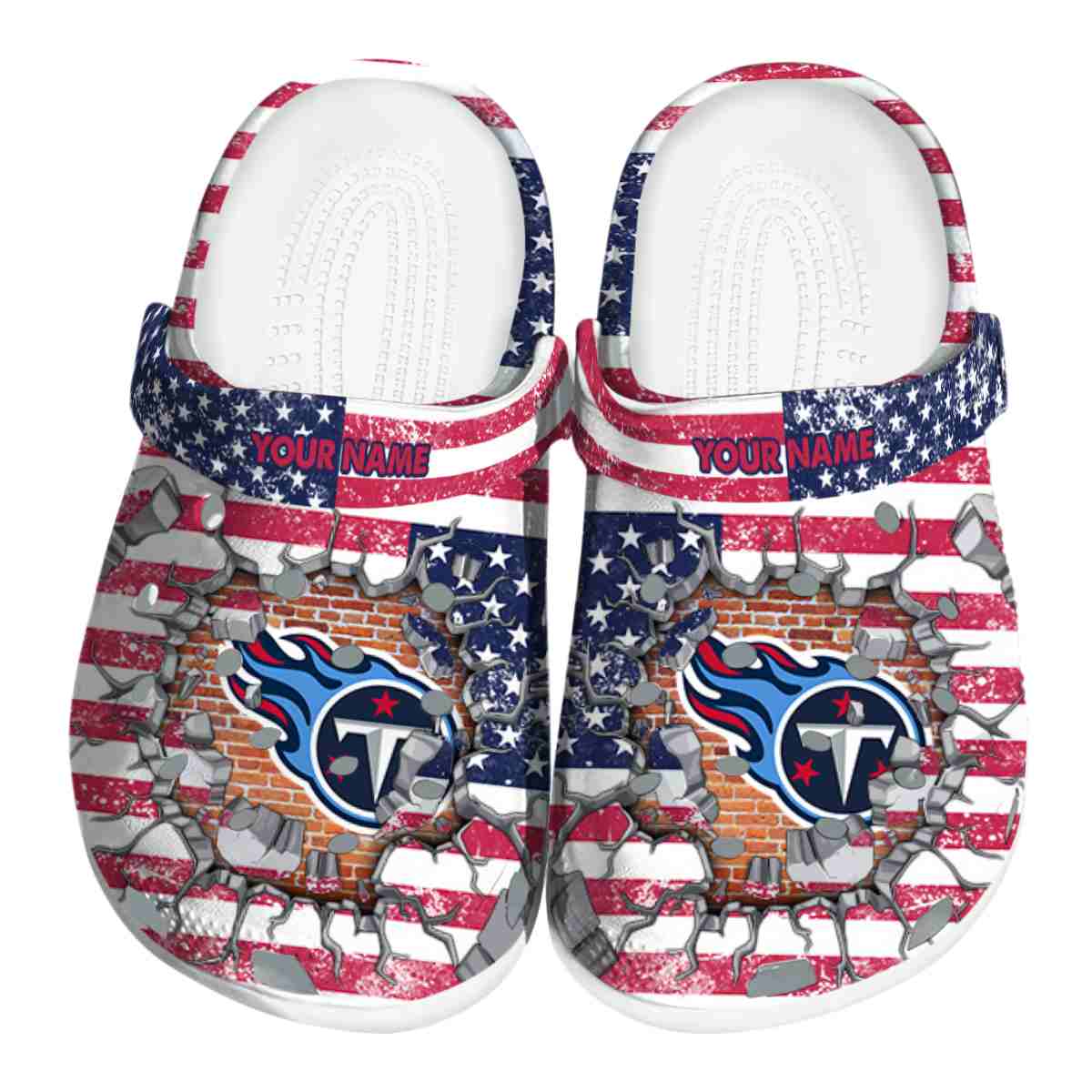 Tennessee Titans NFL Sport Crocs Crocband Clogs Shoes Comfortable For Men Women and Kids