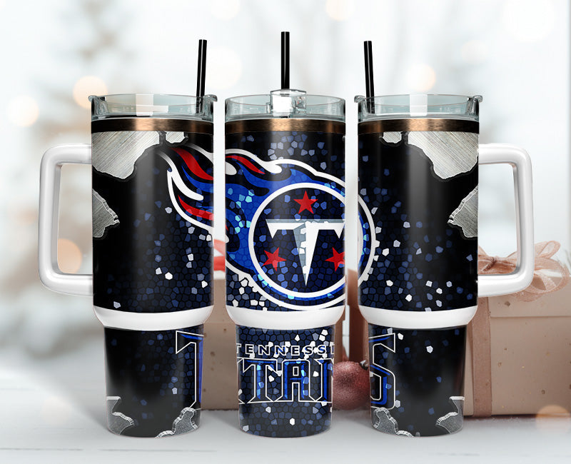 Tennessee Titans NFL Stained Glass Effect Custom Stanley Cup 40 oz 30 oz Tumbler With HandleTVC2301140