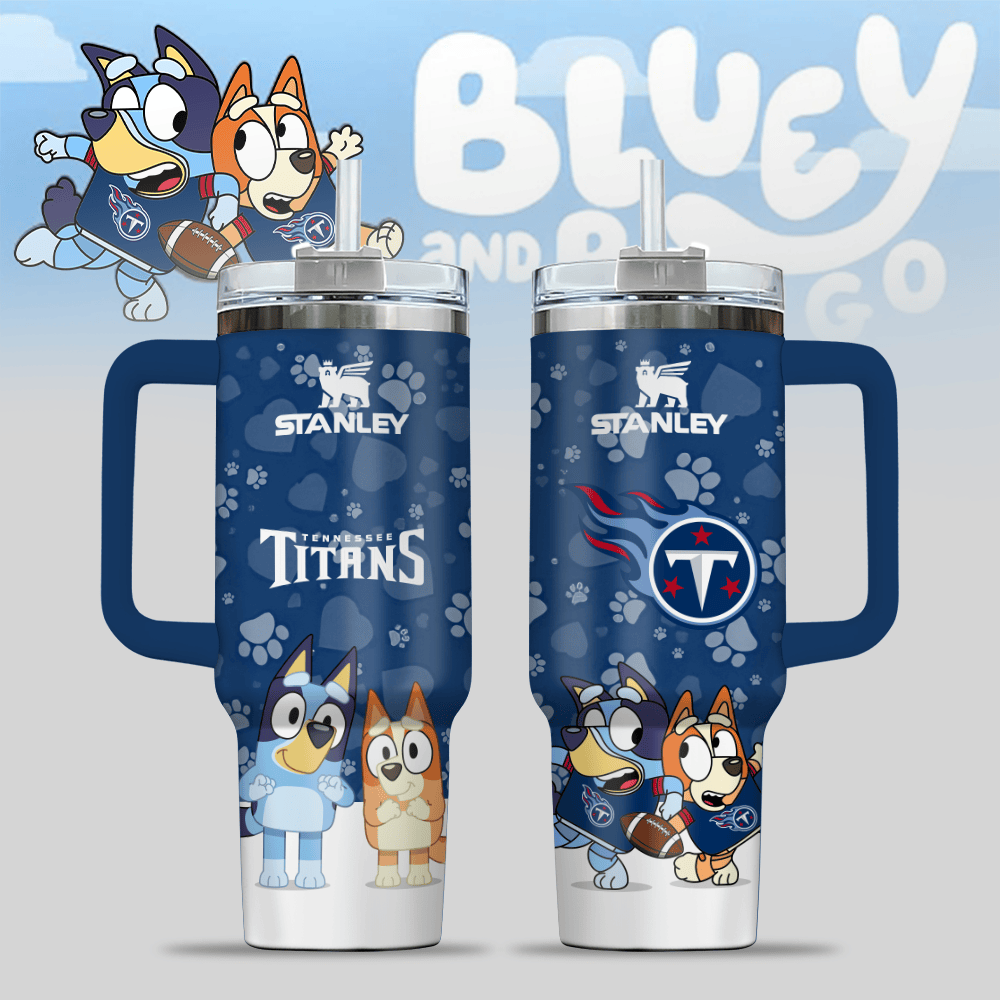 Tennessee Titans NFL x Bluey Custom Stanley Cup 40 oz 30 oz Tumbler With HandleTVC2301123