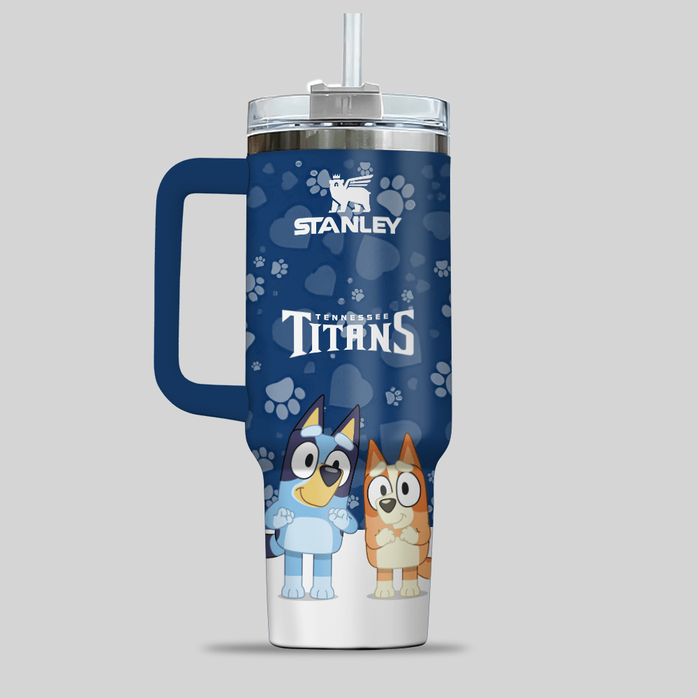 Tennessee Titans NFL x Bluey Custom Stanley Cup 40 oz 30 oz Tumbler With HandleTVC2301123 - Image 2
