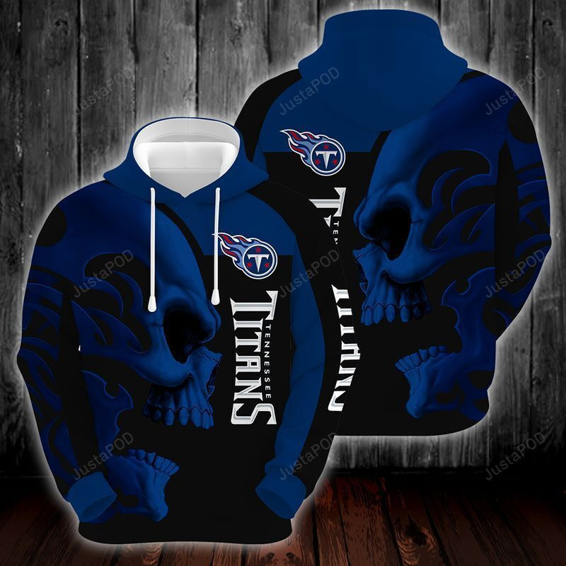 Tennessee Titans Skull 3D All Over Print Hoodie, Zip Hoodie