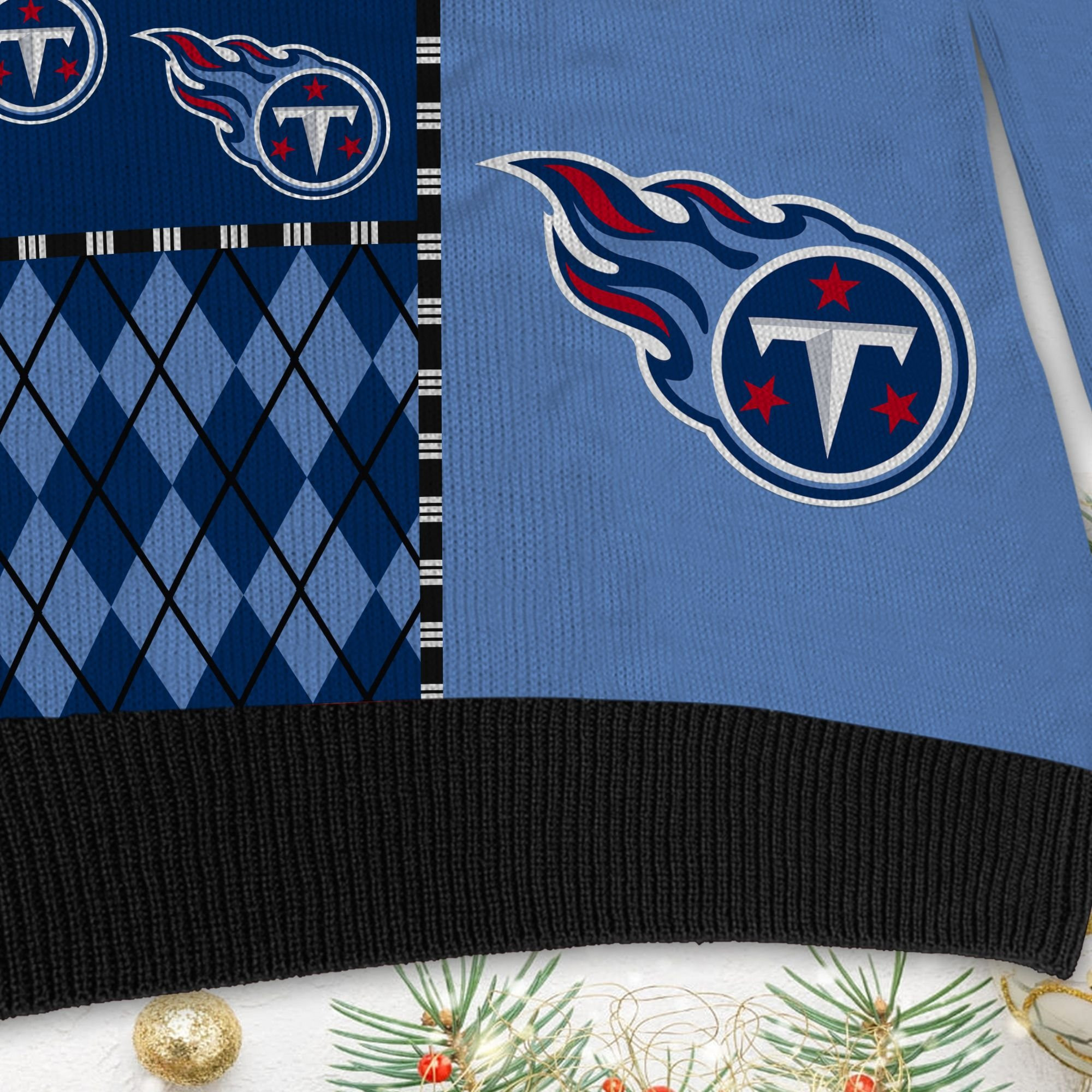 Tennessee Titanss Full Size For Sale Best Christmas Gift For Titans Fans Ugly Christmas Sweater Adult 3D Funny Matching for family - Image 5