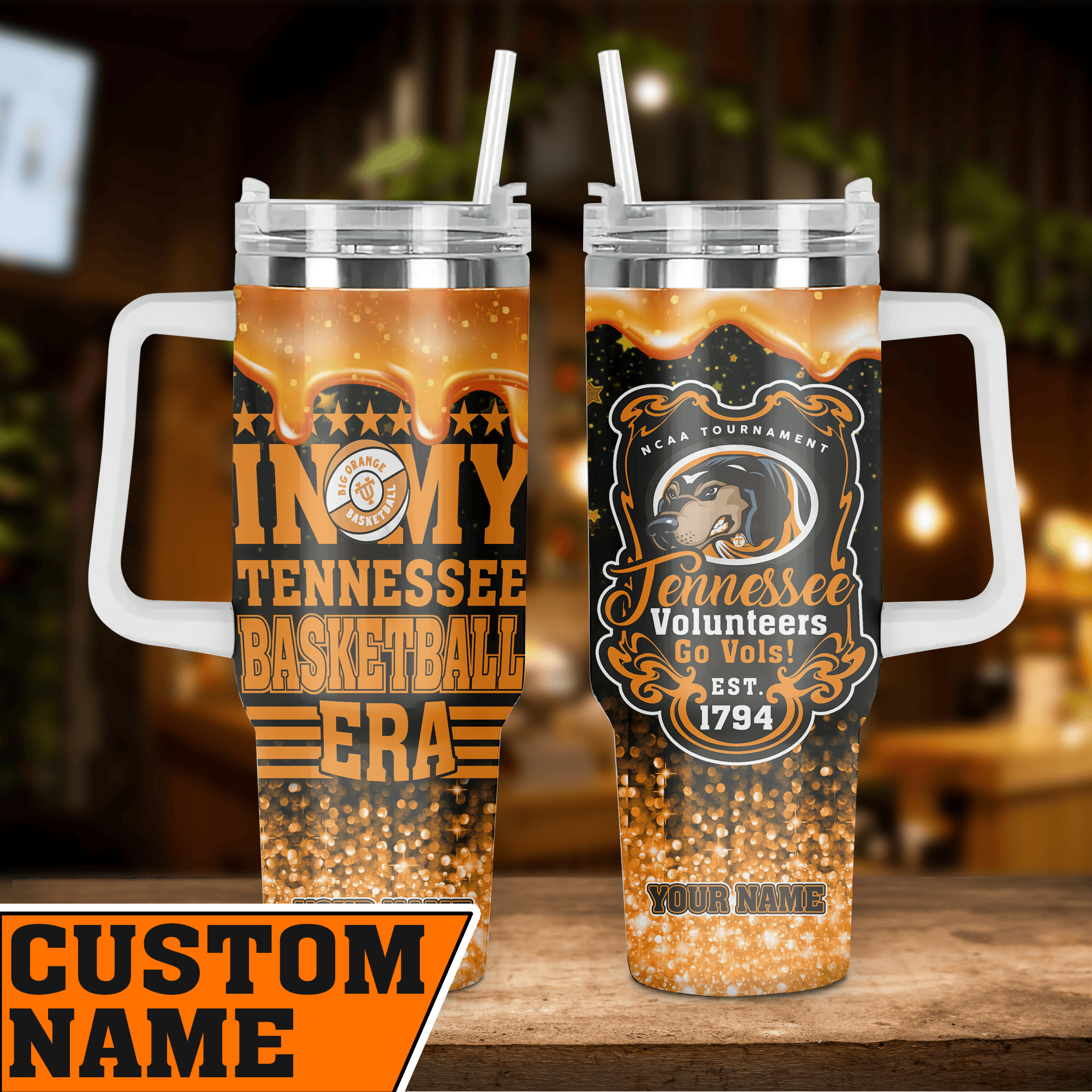 Tennessee Volunteers Baseball NCAA Custom Stanley Cup 40 oz 30 oz Tumbler With HandleTVC2301519